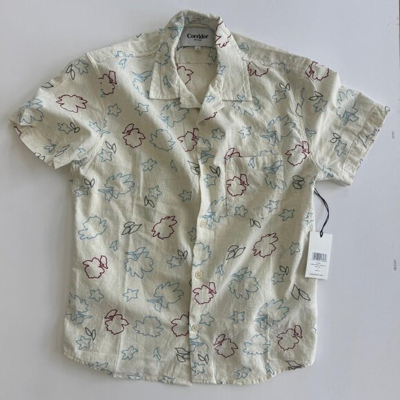 corridor Other - Corridor Embroidered SS Natural shirt small